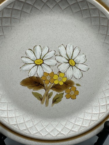 Vintage Color Stone Nikko Bread Side Plate Floral Daisy Design 6.5" Japan MCM - Picture 2 of 5