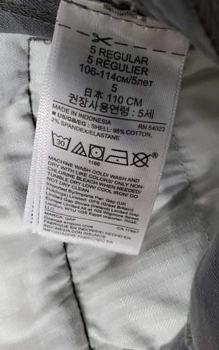 NWOT GAP Kids Girls Size 5 Khakis Uniform Straight Pull-on Sharkfin Gray Regular - Bild 3 von 5