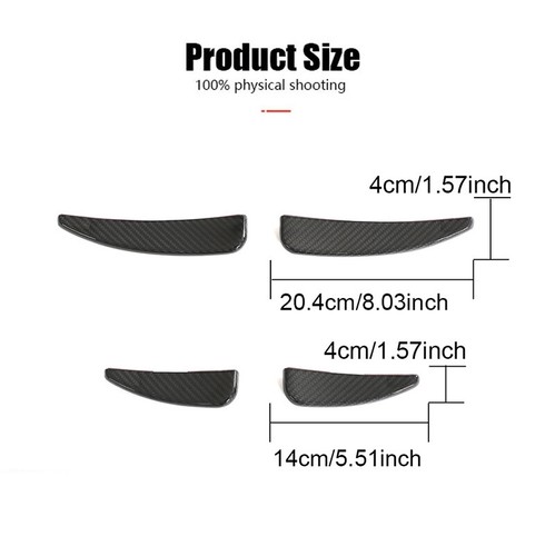 For Audi R8 V10 2022-23 DTY CARBON FIBER Front Bumper Splitters Vent Canard Fins - Picture 9 of 15