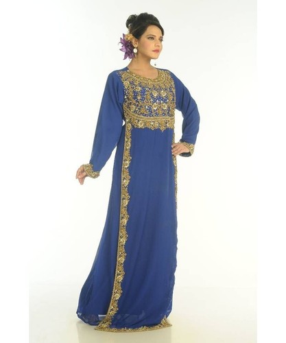 Blaues islamisches arabisches Kaftan Kleid für Hochzeitskleid Partykleidung Kleid - Bild 4 von 6