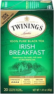 Twinings of London Irish Breakfast Black Tea Bags, 20 ...
