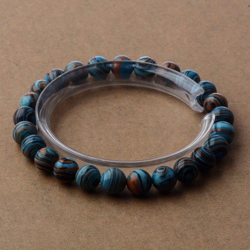 Natural Mens Womens Helmet Buddha Spartan Hamsa Lava Stone Beads Bracelets 8MM - Picture 73 of 109