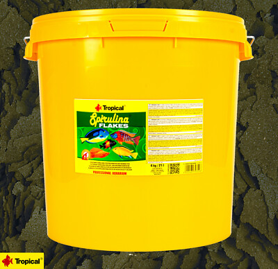 Tropical Spirulina Flakes 21L für Süß-& Meerwasser Fischfutter Aquarium