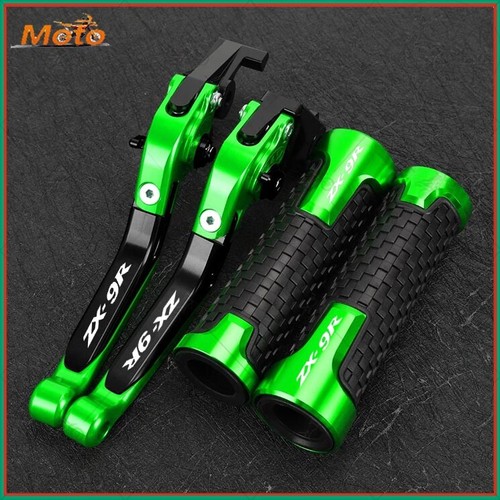 New For Kawasaki Ninja ZX9R ZX900F CNC Adjustable Brake Clutch Lever Hand Grips - Foto 15 di 18