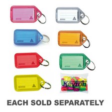 Kevron Key Tags Plastic Assorted Labels Organized Tours Travels Home Office 50pk