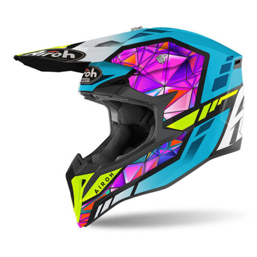 Airoh WRAAP Casco Off Road HRT Doppio Anello Cross Enduro Moto - Foto 10 di 23