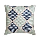 Sofa Cushion Case Blue 16"x16", Home Decor Cotton Fabric - Diamond Dotty
