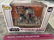 STAR WARS BOBA FETT FENNEC SHAND ON TRONO FUNKO POP THE MANDALORIAN #486 Nuevo