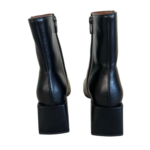 Step Art's Direction Handmade Black Leather Zip Women's Booties Size 250 (8.5) - Picture 6 of 6