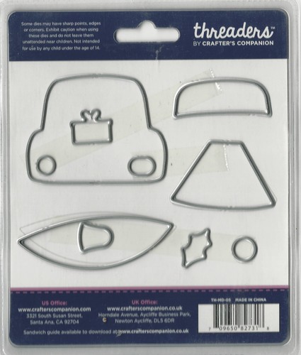 CLEARANCE Threaders Crafters Companion 10 Metal Die Set - Festive Travel (BX4) - Picture 2 of 2