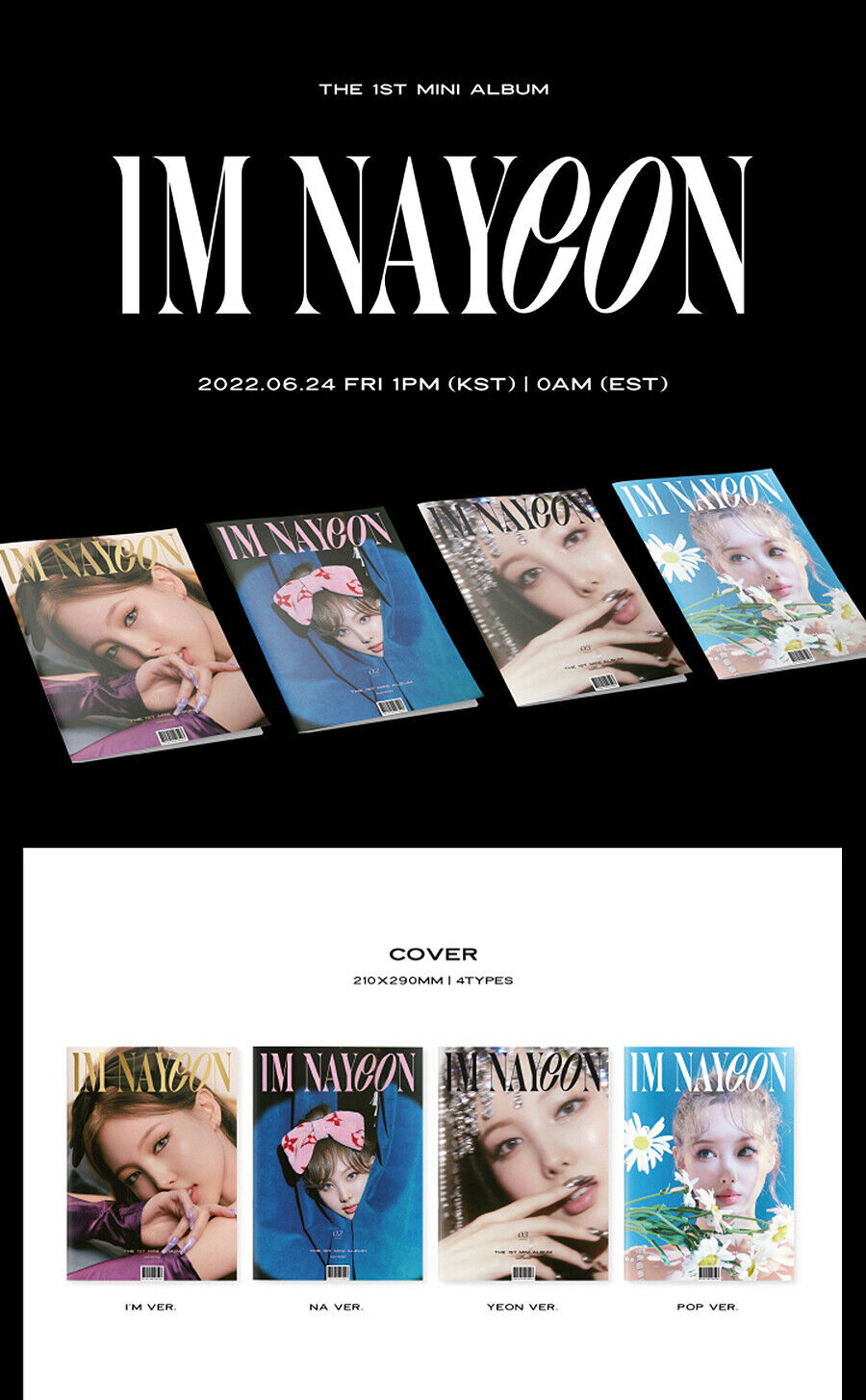 TWICE NAYEON [IM NAYEON] 1st Mini Album RANDOM Ver CD+PhotoBook+5