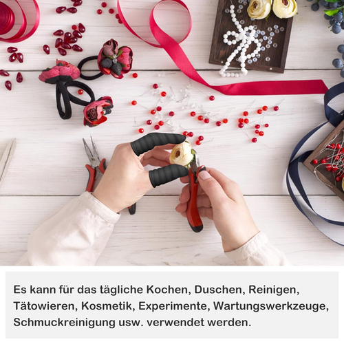 500 Stück Latex Fingerlinge, Fingerschutz Wasserdicht Fingerlinge Daumenschutz, - Bild 2 von 7