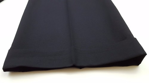 37x28 Black Dress Pants Wool J Crew Mens Trouser Size SZ Flat Front Pant Cuffed - Picture 11 of 12