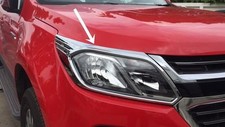 CHEVROLET NEW COLORADO 2016 FRONT CHROME HEADLIGHT LAMP COVER SET OF2
