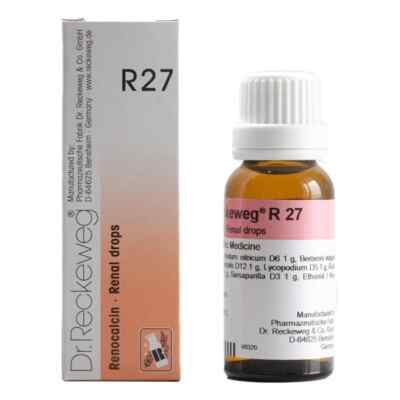Dr Reckeweg R27 Drops 1x22ml  Kidney Stone, Urinary Discomfort & Cramping Aid