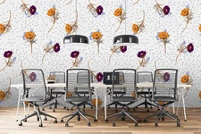 3D Floral Pattern Wallpaper Wall Mural Removable Self-adhesive Sticker 947