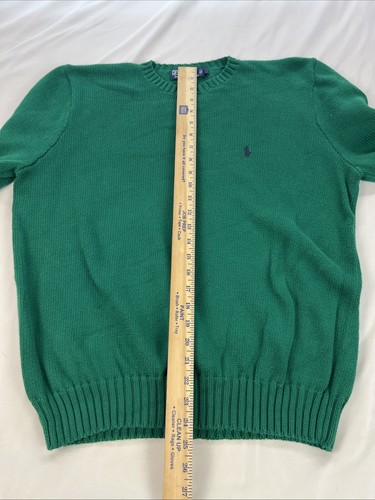 Ralph Lauren Green/Blue Round Neck Long Sleeve Sweater 100% Cotton Large EUC - Picture 8 of 11