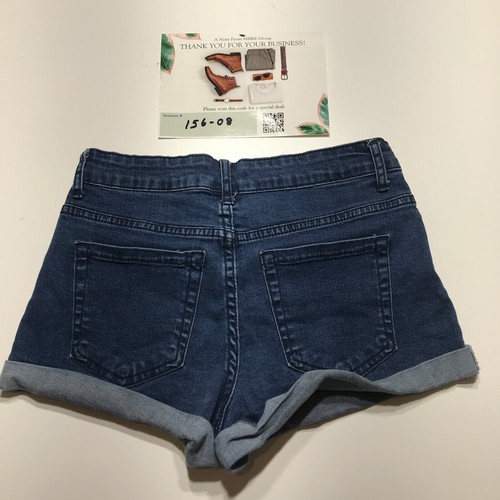 Forever 21 Los Angeles Shorts Womens Size 27 Cuffed Denim Shortie Super Stretch - Picture 2 of 12