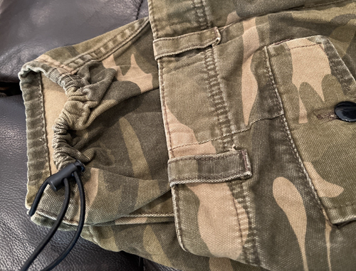 Topshop Womens Camo Cargo Utility Trousers Parachute 12 W28 L29 Adjustable Hems - Picture 3 of 18