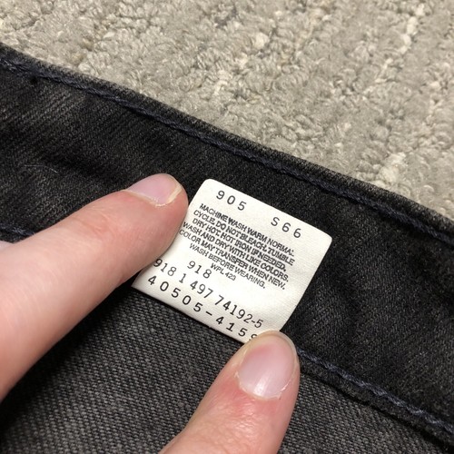 Vintage Levi’s 505 Orange Tab Jeans Men’s Size 31x30 Black Deadstock NWT 90s USA - Picture 4 of 13
