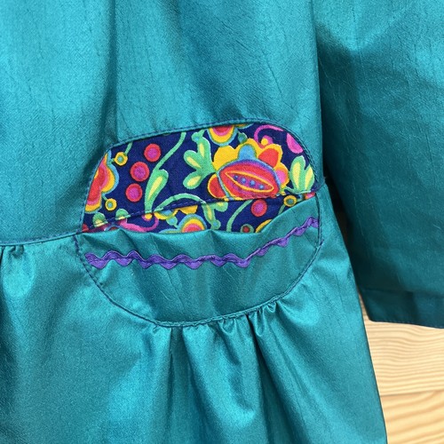 Rothschild Coat Girls 6X Green Purple Floral Lining Hooded Tailored Vintage B8 - Picture 5 of 17