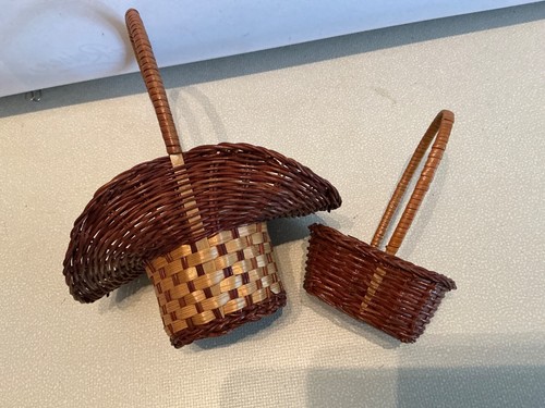2 Geflochtene Körbchen Form Korbschale Deko Korb - Bild 3 von 5
