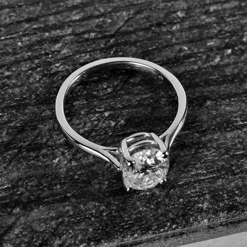 2.50Ct White Oval Cut Solitaire CZ Engagement Ring In 925 Sterling Silver - Bild 2 von 4