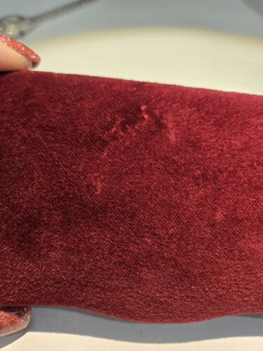 Vintage Gucci Sunglasses Eyeglasses Case Red Burgandy Velvet & Rose Satin Box - Picture 5 of 5