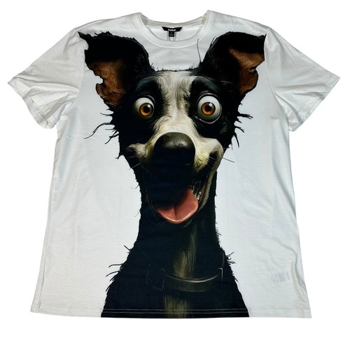 Cartoon Goofy Dog Grafik T-Shirt Ouku XL
