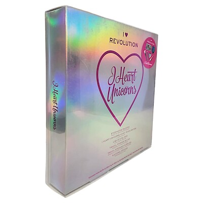 Einhorn Make-up Set von I Heart Revolution Palette Pinsel Schwamm & Eyeliner Set