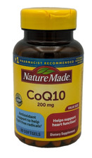 Nature Made CoQ10 200mg 80 Softgels, Exp 01/28