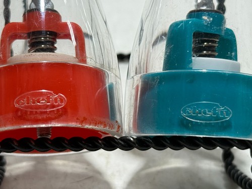 Set Of 2! Chef'n Turquoise + Red Grinders Refillable - Picture 4 of 4