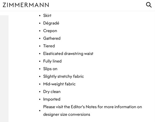 zimmermann Postcard Tiered Skirt Size 8 UK 0 AU Retail $1164 - Picture 5 of 9