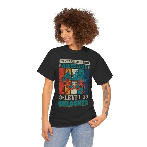 Gaming Video Games Unisex Heavy Cotton Tee T-Shirt 'Years Of Being Awesome' - Picture 24 of 109
