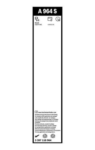 BOSCH Kit Wiper Blade Fits RENAULT Espace IV 02-15 3397118964 - Picture 4 of 5