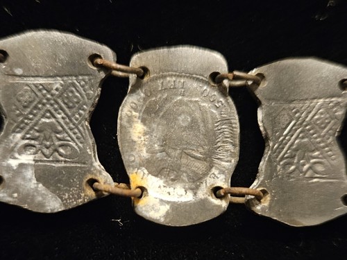 Vintage Bracelet Made Of  Colombian 10c Ley 0900 Coin  Tribal Style  - Picture 6 of 14