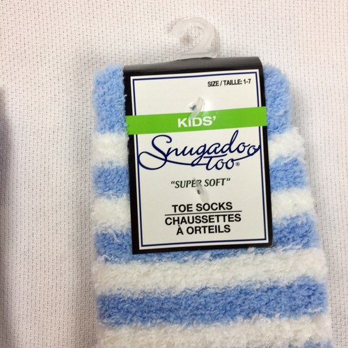 Super Soft Comfy Fuzzy Lounging Socks Set Snugadoo Too Womens Kids Purple Blue  - Foto 5 di 8