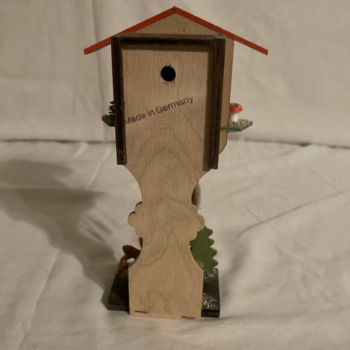 Reloj de recuerdo colorido de madera hecho a mano vintage hecho en Alemania - Imagen 3 de 10