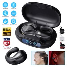Bluetooth 5.3 Wireless Headset Earbuds Ear Clip Bone Conduction Headphones Sport