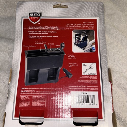 NEW Auto Drive 12v & USB Charger Organizer For Phones Electronics Recharging - Photo 3 sur 8