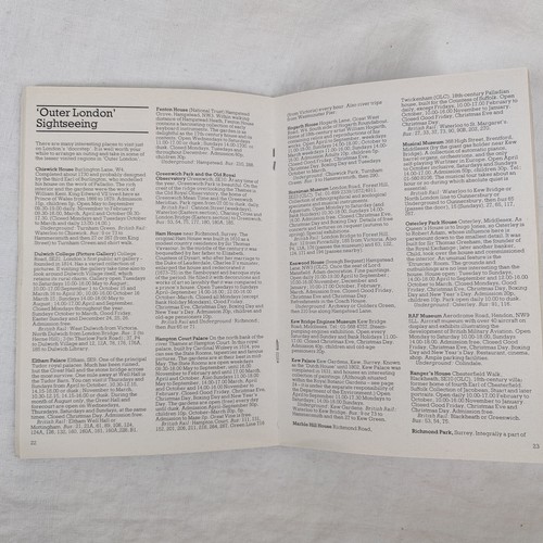 RARE! BRITAIN QUICK GUIDE TO LONDON 1978 SOFTCOVER BOOKLET TRAVEL TOURIST GUIDE - Picture 5 of 11