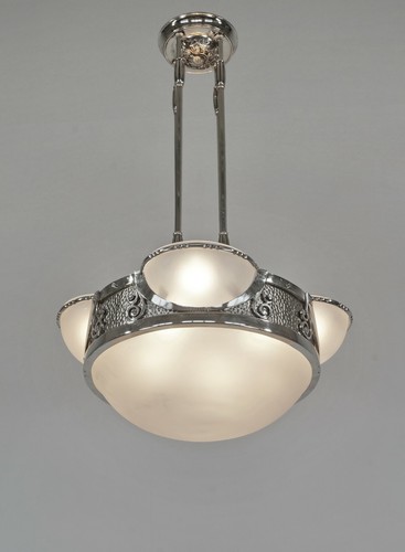 RARE FRENCH 1930 ART DECO CHANDELIER ......... lamp muller degue daum era France - Picture 1 of 12
