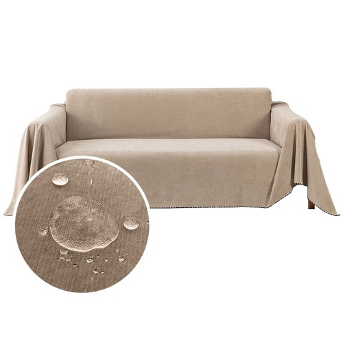 Sofa Blanket Solid Color Furniture Cover Durable Fabric Dust-proof Anti-scratch - Picture 26 of 27