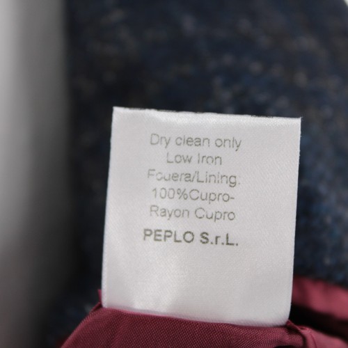 Luciano Barbera NWD Wool/Cashmere Sport Coat Size 52 (42 US) Blue w/ Gray Plaid - Picture 9 of 11