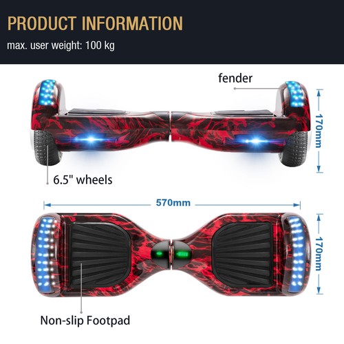 Hoverboard Bluetooth Self-Balancing Electric Scooters LED Hover 2Wheels Board-UK - Picture 30 of 99
