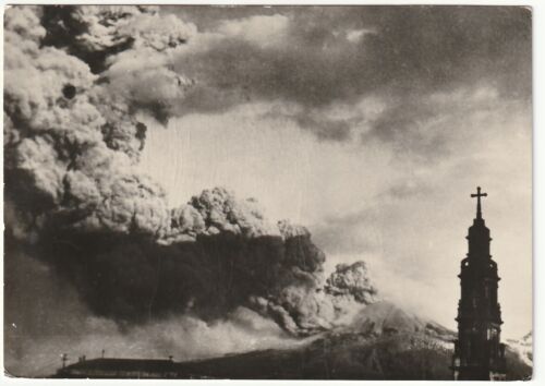 ULTIMA FASE DEL VESUVIO VISTO DA POMPEI NEL 1944 - VIAGG. 1963 -88796-