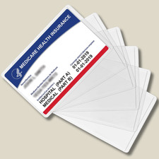 5-Pack Medicare Holder Protector Sleeves Clear PVC For Credit Card Business Card
