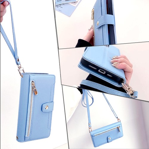 Estuche billetera con cremallera para porta tarjetas de bolsillo + correa para Motorola G Stylus/Power 5G 2024 - Imagen 18 de 56