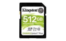 512GB Kingston Canvas Select Plus SD Card Class 10 UHS I Full HD 4K UHD