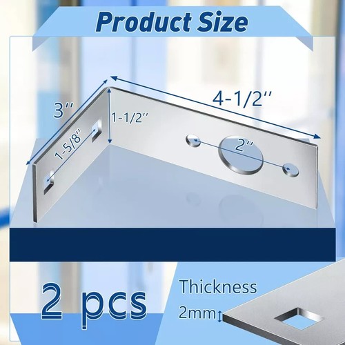 Paquete de 2 soportes de luz de remolque galvanizados en forma de L soporte de luz trasera para barco - Imagen 3 de 7